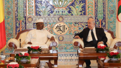 Photo of محادثات ثنائية بين الرئيس تبون ونظيره التشادي بالقاعة الشرفية لمطار الجزائر الدولي